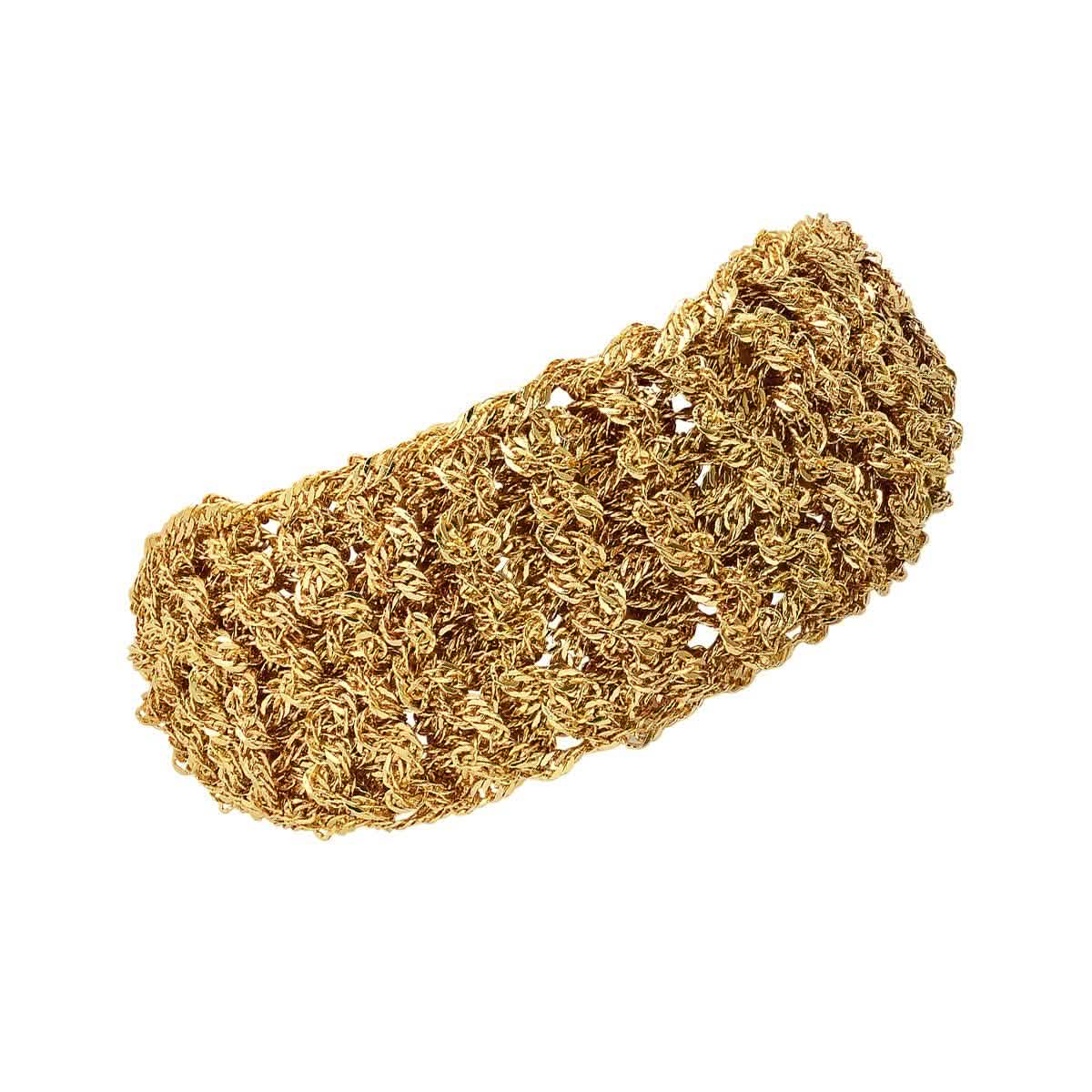 18k White Gold Braided Bracelet DailySale