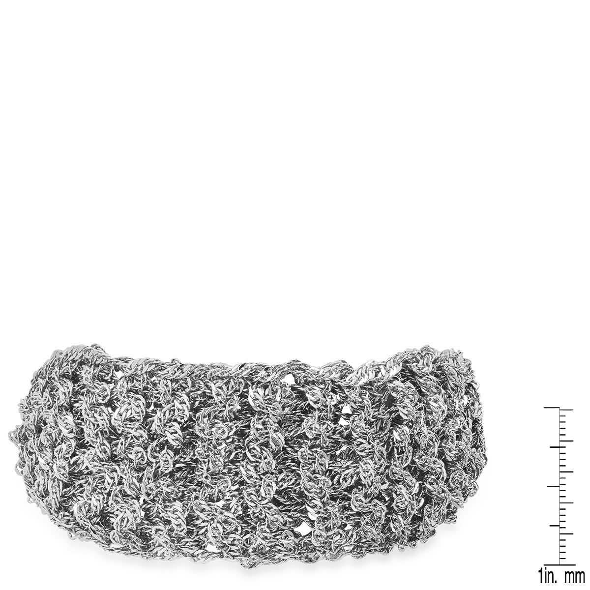 18k White Gold Braided Bracelet DailySale