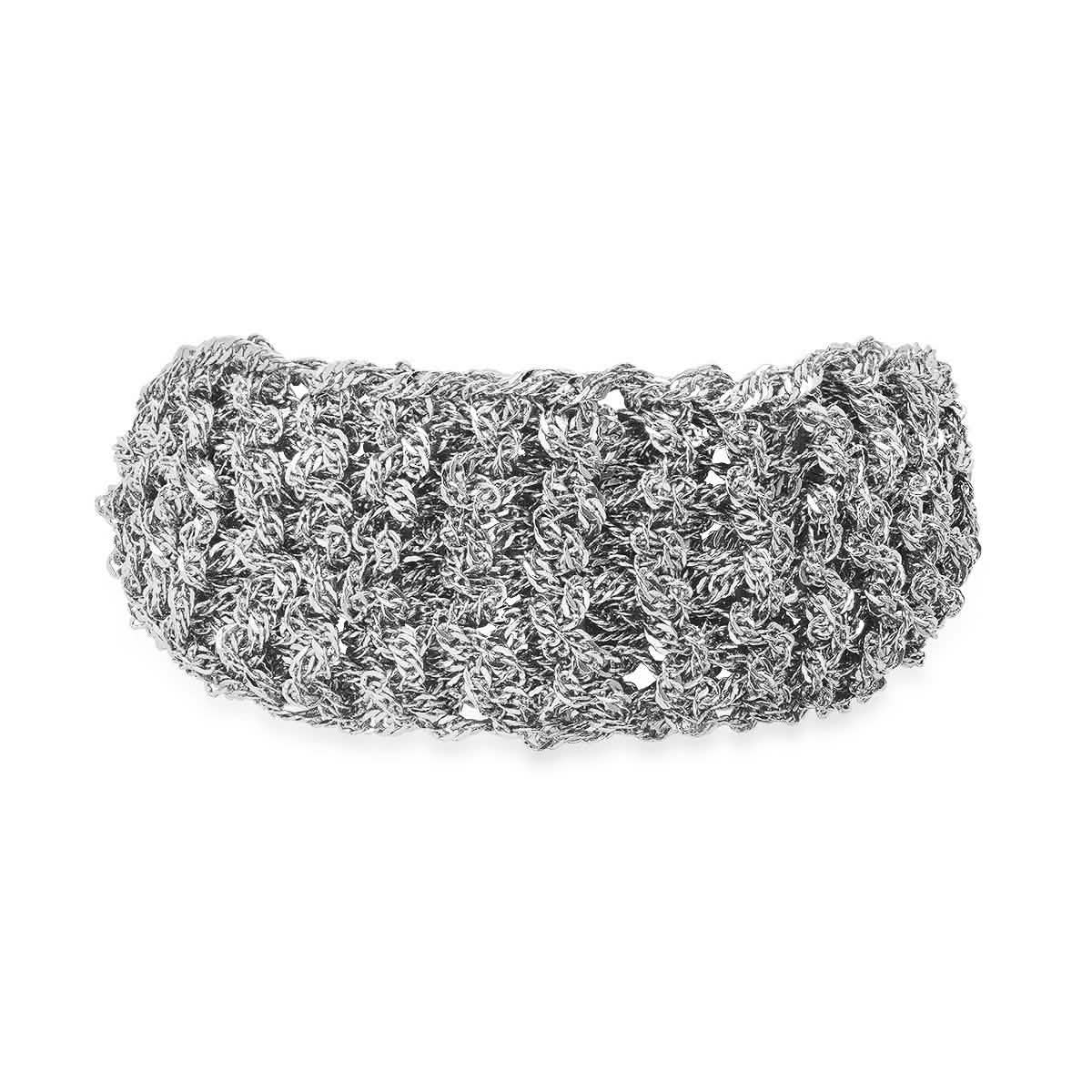 18k White Gold Braided Bracelet DailySale