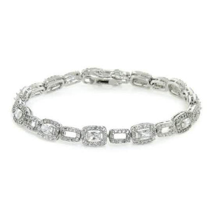 18K White Gold Plated Tennis Bracelets DailySale