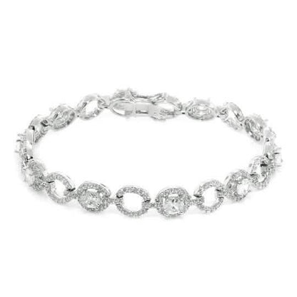 18K White Gold Plated Tennis Bracelets DailySale
