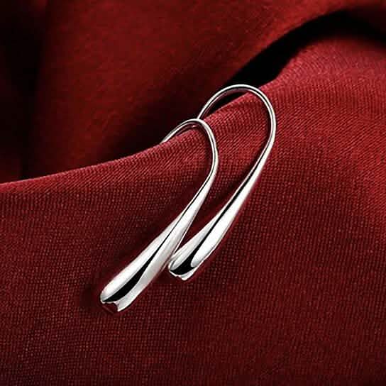 18K White Gold Tear Drop Earrings DailySale