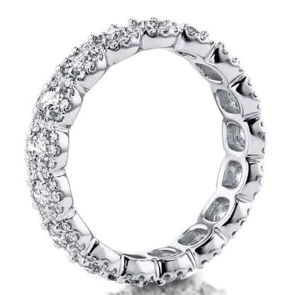 18kt White Gold Plated Simulated Diamond Eternity Band Ring DailySale