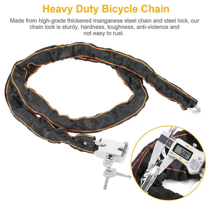 1.8m Bike Chain Lock with 3 Keys Heavy Duty Security Lock DailySale