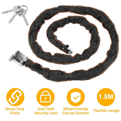 1.8m Bike Chain Lock with 3 Keys Heavy Duty Security Lock DailySale