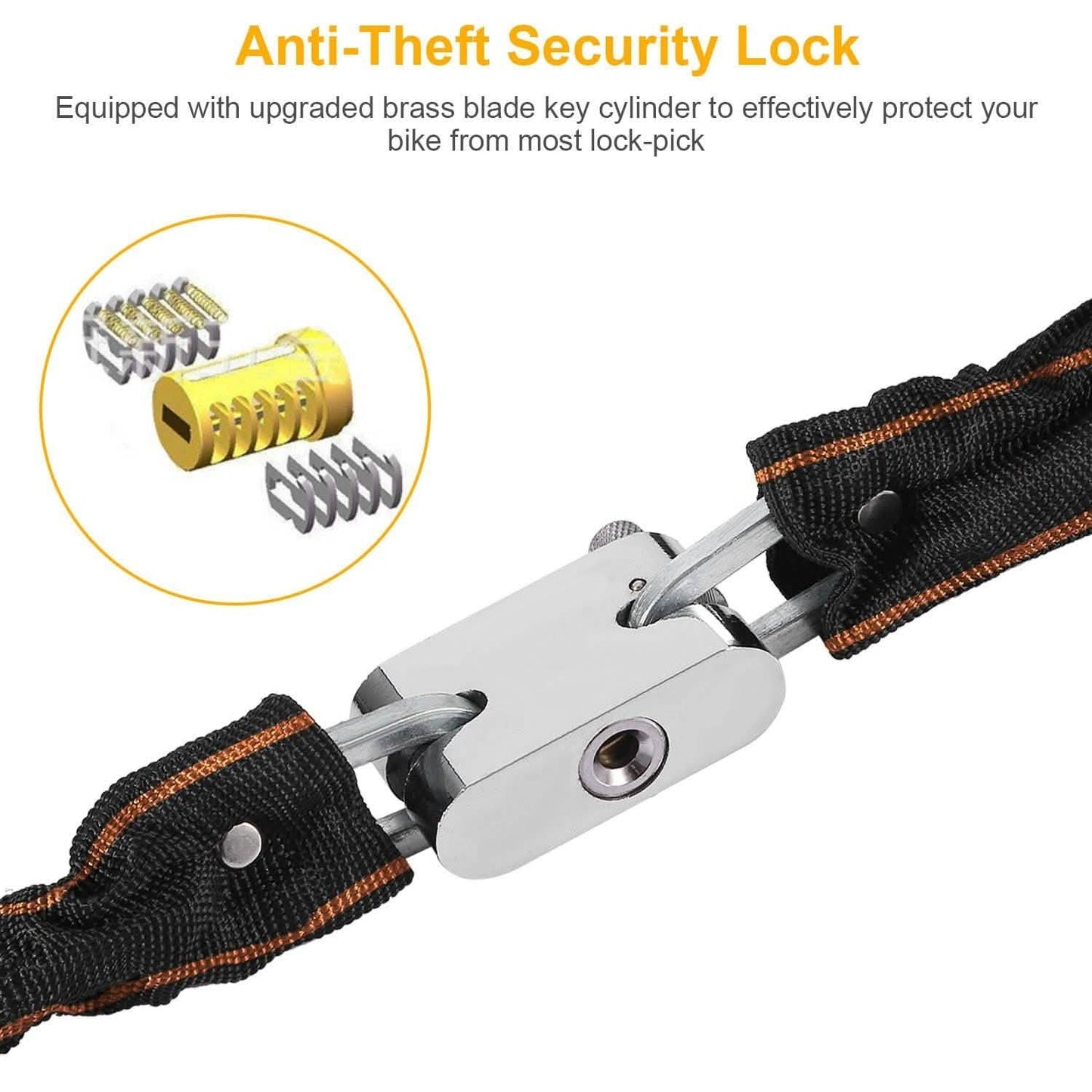1.8m Bike Chain Lock with 3 Keys Heavy Duty Security Lock DailySale