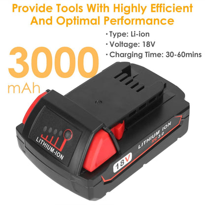 18V Battery Replacement Compatible with Milwaukee M18 Cordless Power Tool DailySale