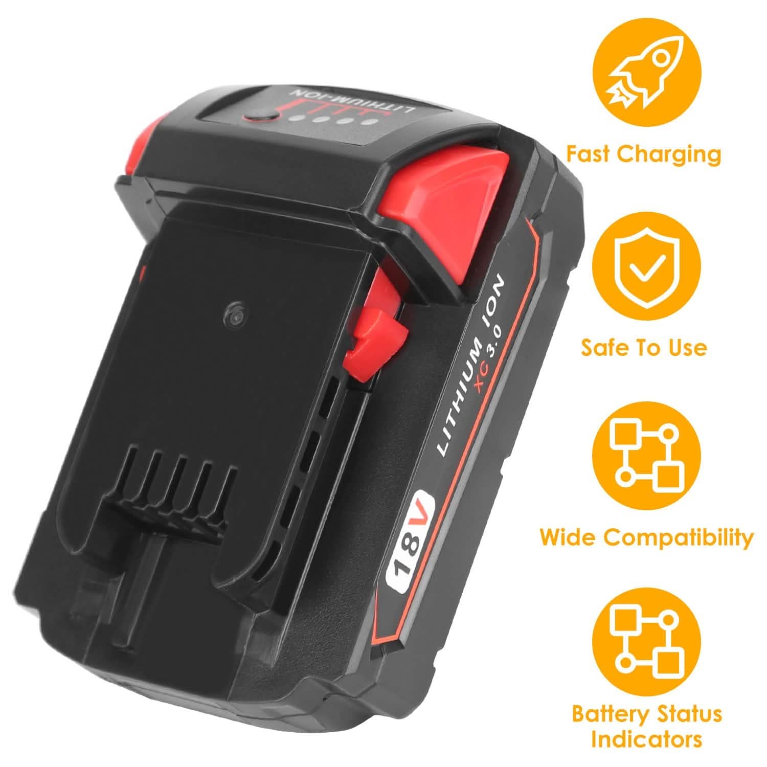 18V Battery Replacement Compatible with Milwaukee M18 Cordless Power Tool DailySale
