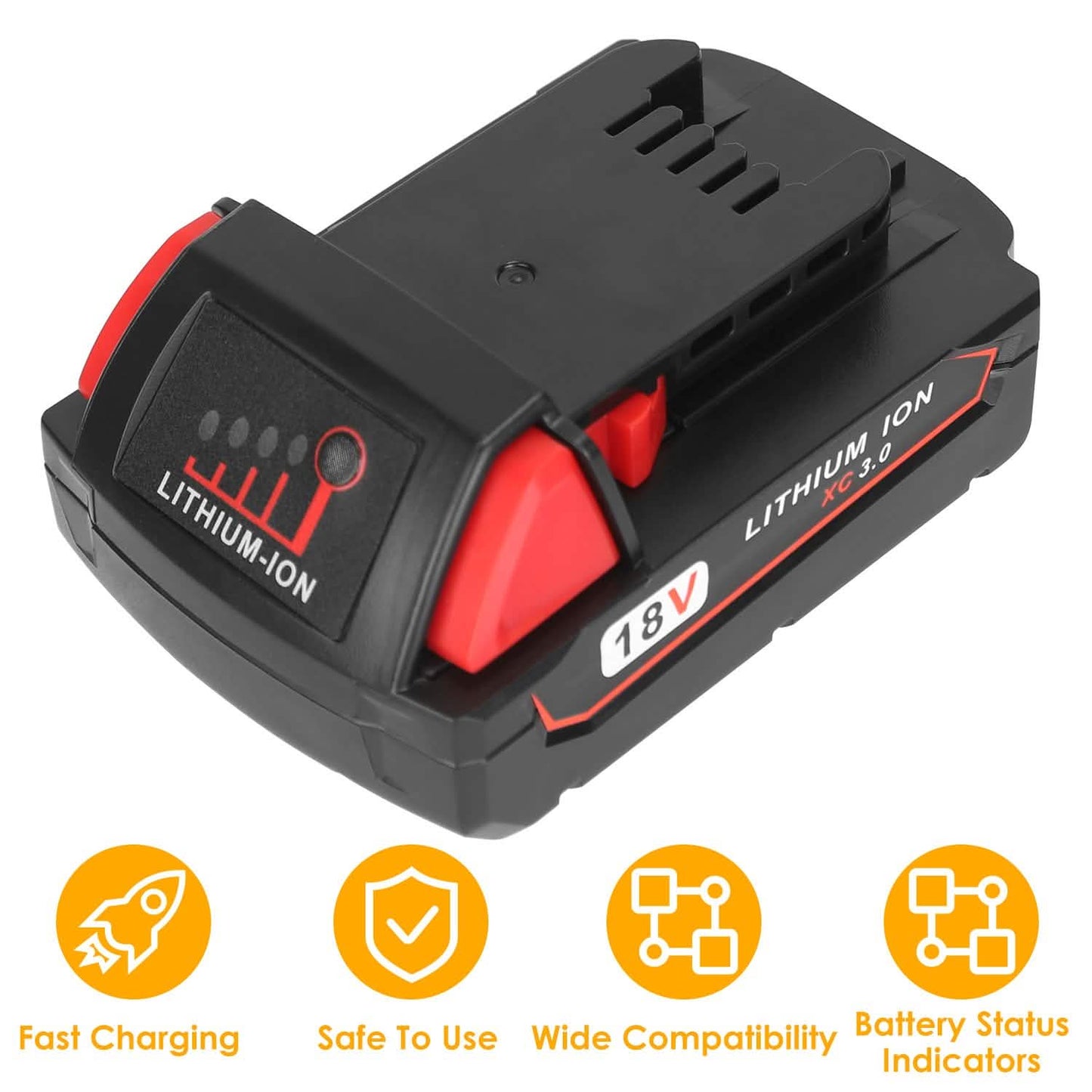 18V Battery Replacement Compatible with Milwaukee M18 Cordless Power Tool DailySale