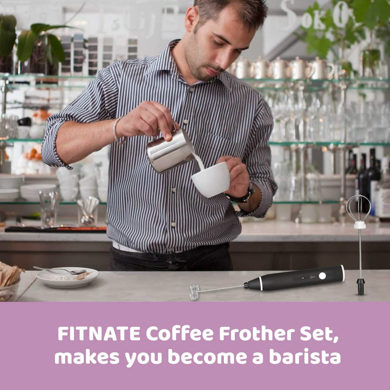 19-Pack: USB Electric Milk Coffee Frother Pitcher Set DailySale