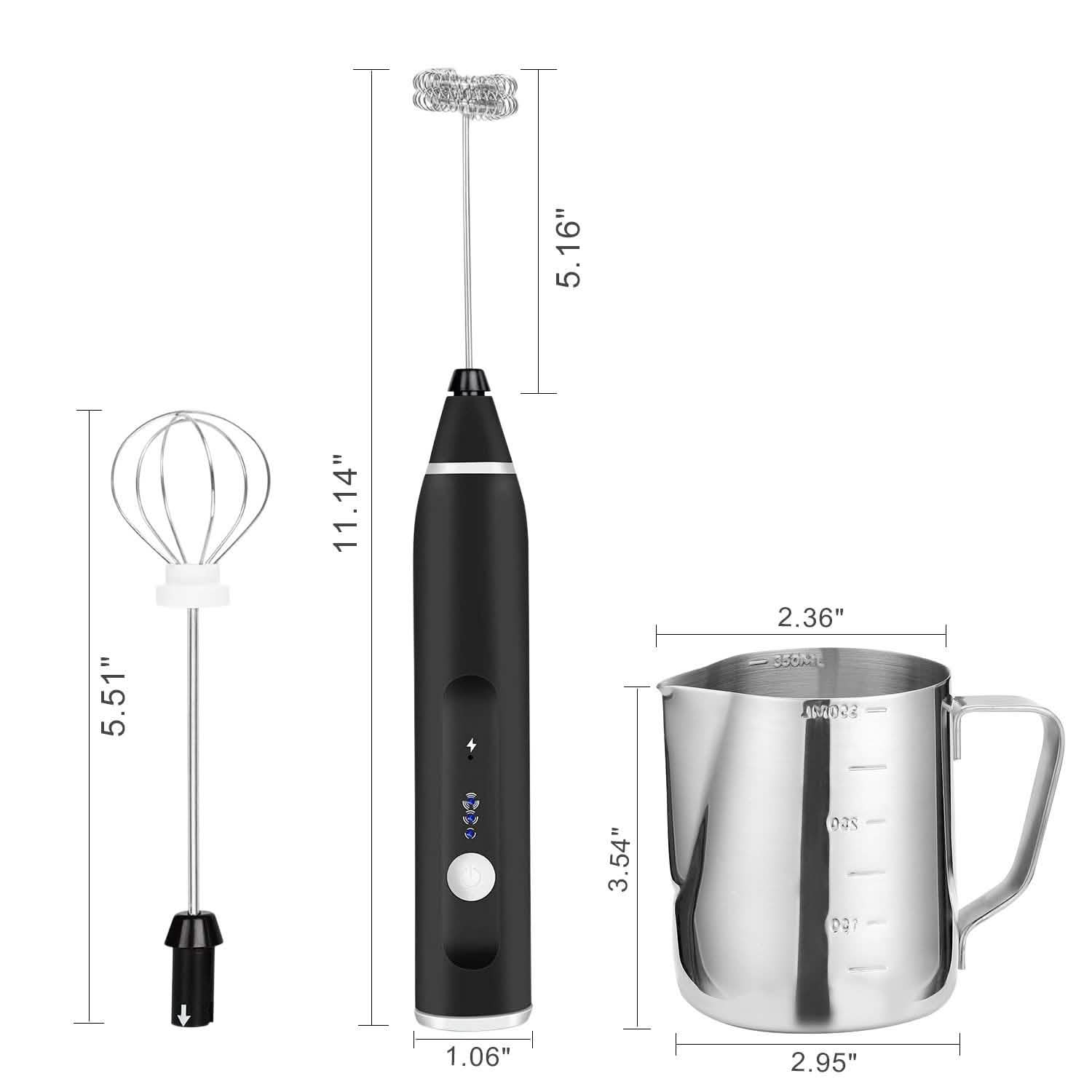 19-Pack: USB Electric Milk Coffee Frother Pitcher Set DailySale