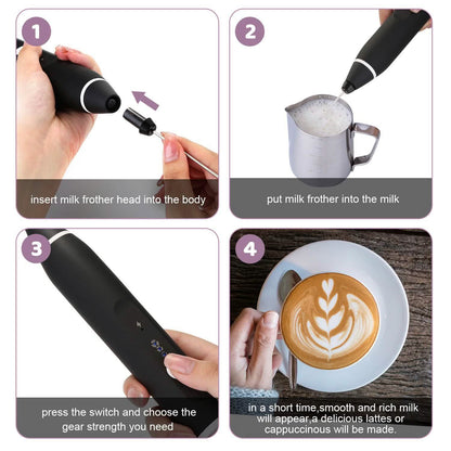 19-Pack: USB Electric Milk Coffee Frother Pitcher Set DailySale