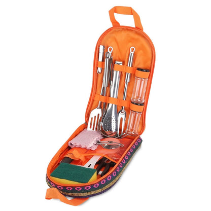 19-Piece: Camping Cooking Utensil Kit Portable Picnic Cookware DailySale