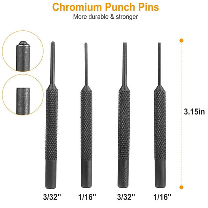 19-Piece: Hammer Punch Set Drift Pin Punch Kit with Portable Storage Box DailySale