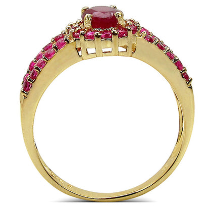 2.89 Carat Glass Filled Ruby, Created Ruby and White Topaz .925 Sterling Silver Ring Bids.com