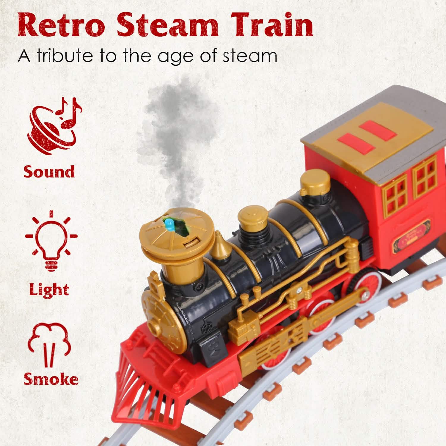 193-Piece: Electric Train Set Steam Locomotive Passenger Coach Coal Car Christmas Train DailySale