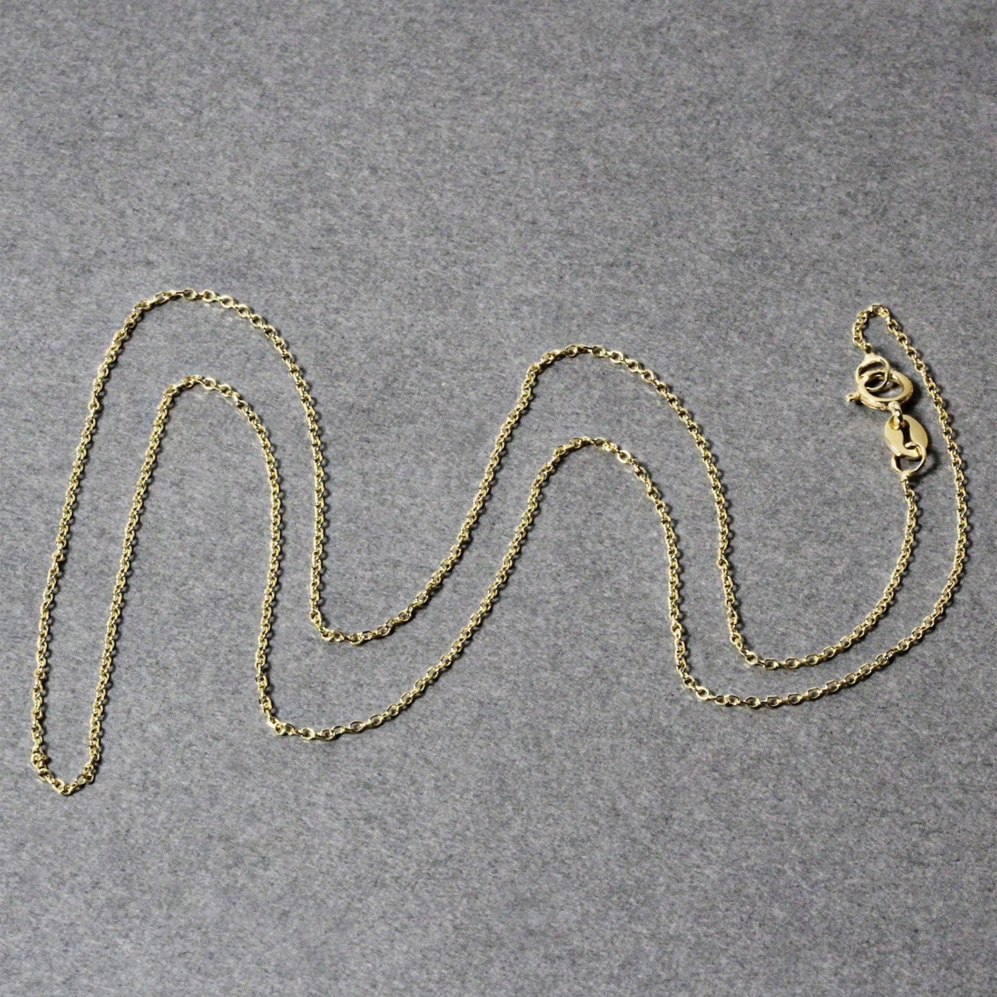 14k Yellow Gold Diamond Cut Cable Link Chain 0.8mm Bids.com