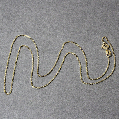 14k Yellow Gold Diamond Cut Cable Link Chain 0.8mm Bids.com