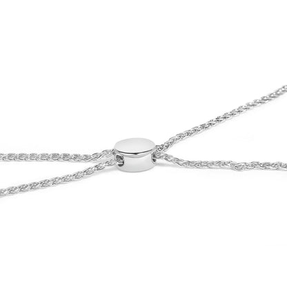 .925 Sterling Silver 1.0 Cttw Diamond X Link Bolo Bracelet Bids.com