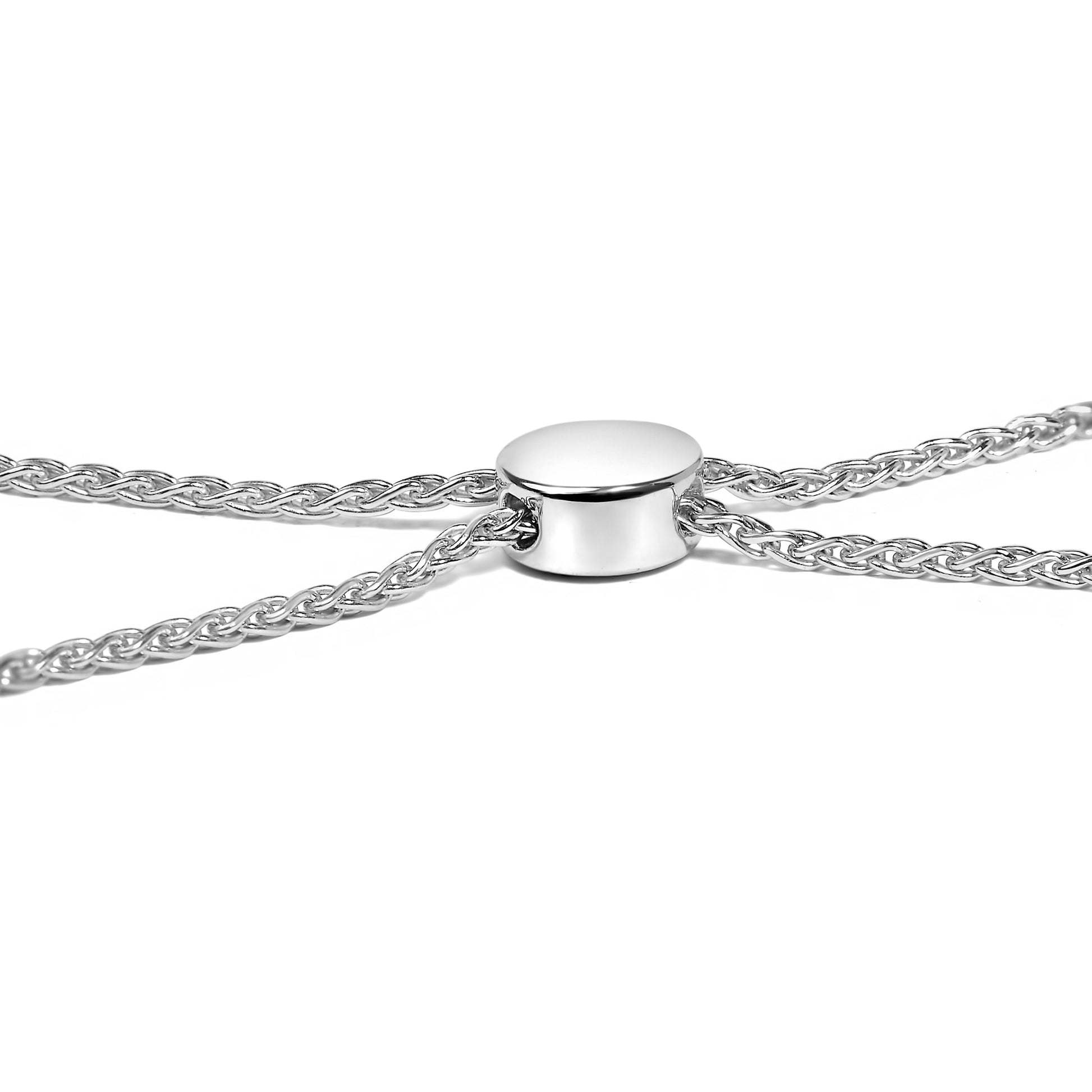.925 Sterling Silver 1/2 Cttw Diamond Double Wave Bolo Bracelet Bids.com