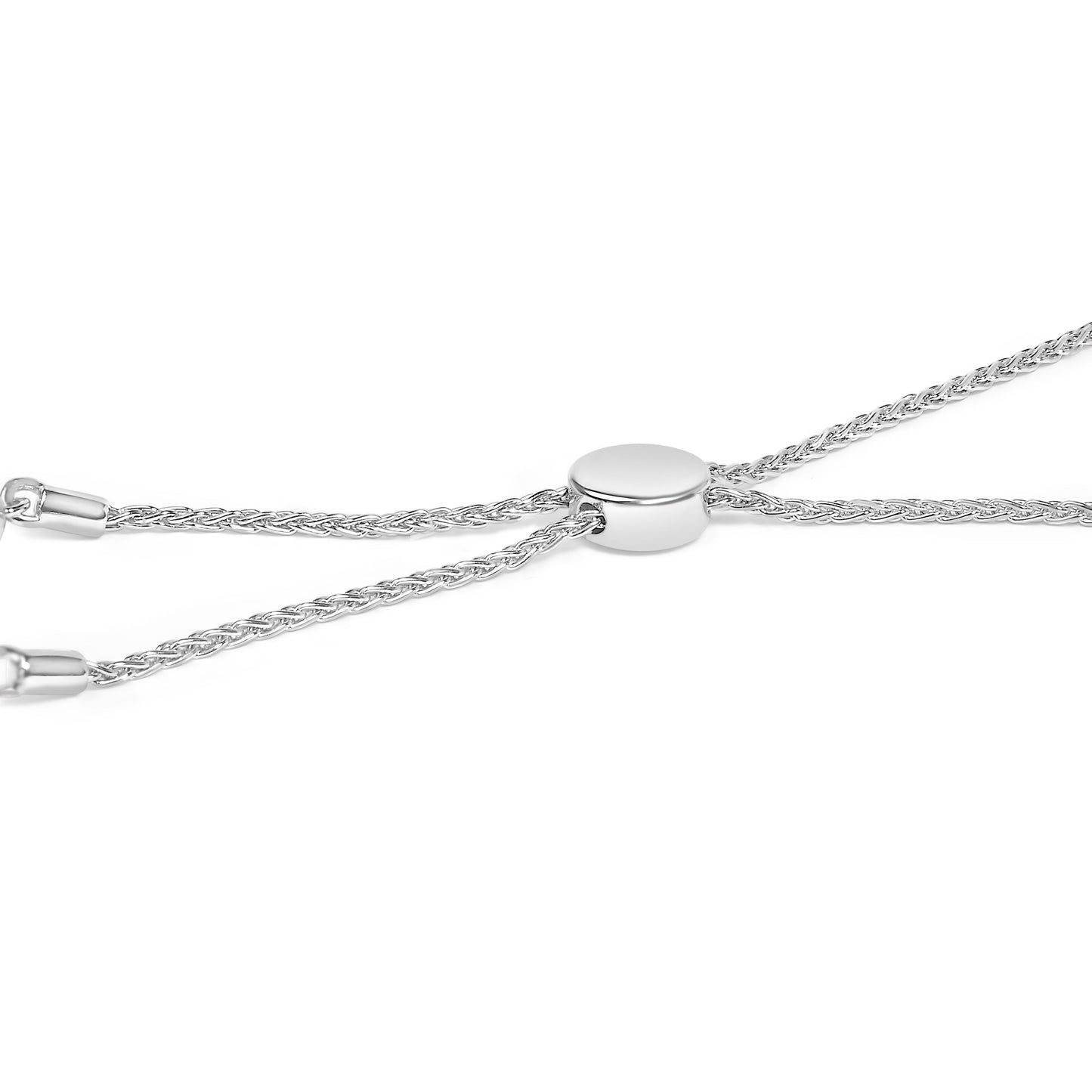.925 Sterling Silver 1/6 Cttw Diamond X and O Bolo Bracelet Bids.com