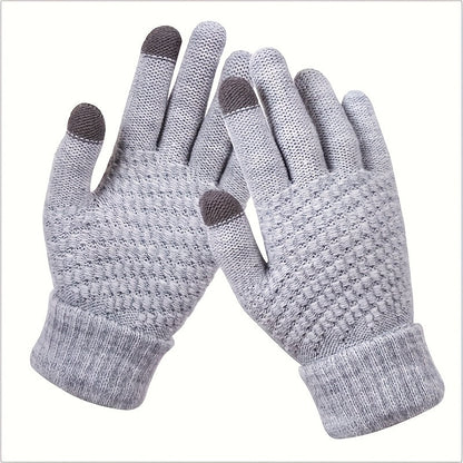 Soft Touchscreen Winter Gloves Elastic Cuff Knit for Cold Weather DailySale
