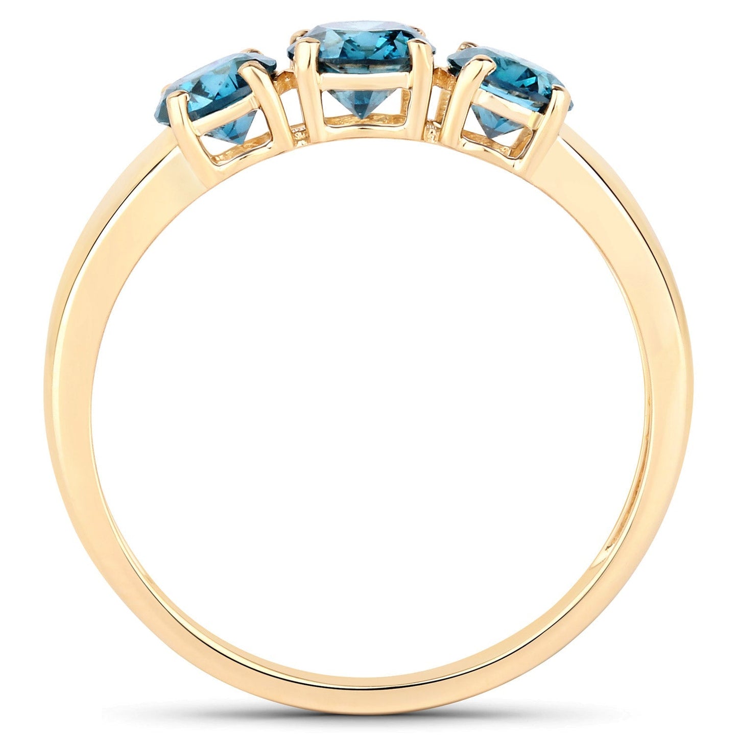 1.03 Carat Genuine Blue Diamond 14K Yellow Gold Ring Bids.com