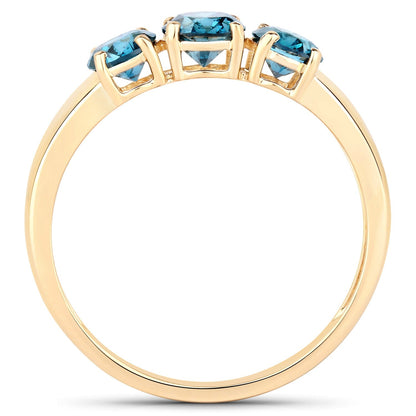 1.03 Carat Genuine Blue Diamond 14K Yellow Gold Ring Bids.com