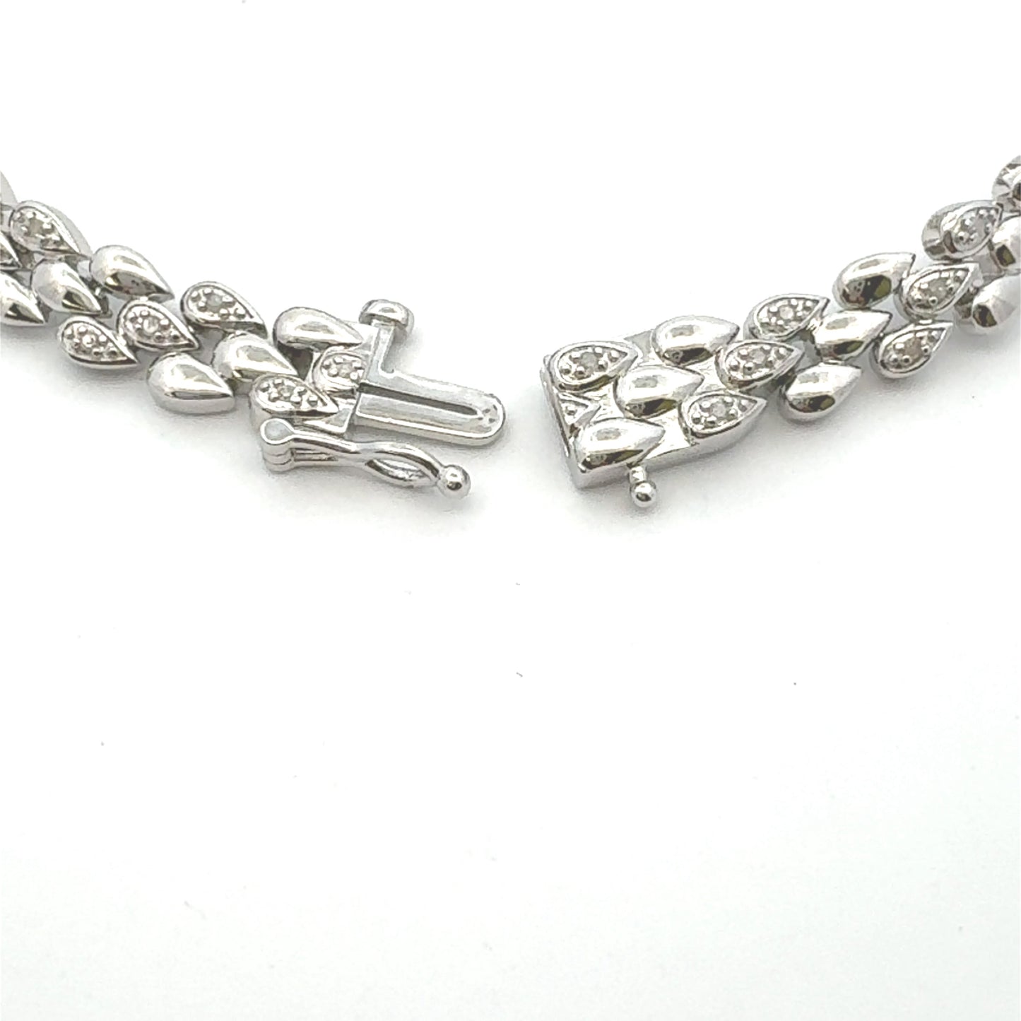 Genuine .25ct Diamond Tennis Bracelet Sterling Silver Bids.com