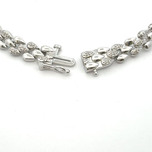 Genuine .25ct Diamond Tennis Bracelet Sterling Silver Bids.com