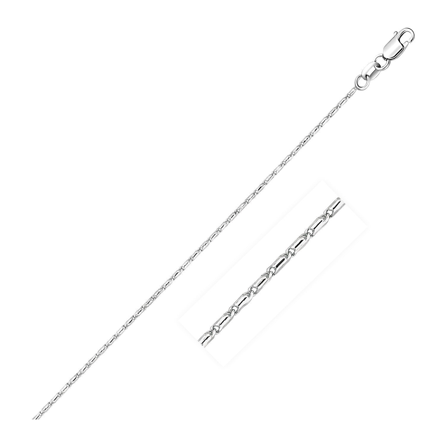 14k White Gold Lumina Pendant Chain 0.9mm Bids.com