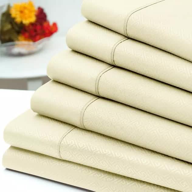 6-Piece: US Army Embossed Greek Key Sheet Set DailySale