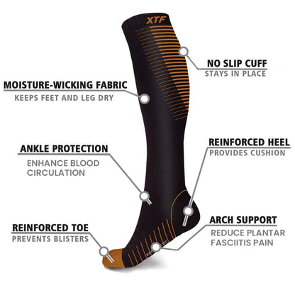 12-Pairs: Athletic Graduated Knee-High Compression Socks DailySale