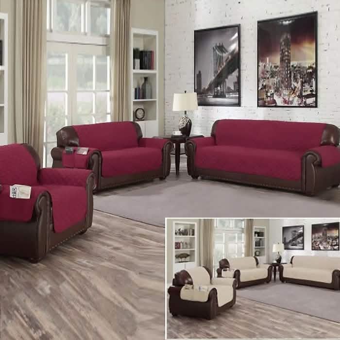 Waterproof Quilted Reversible Furniture Slipcover - Love Seat DailySale