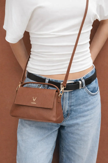 Carrera Arvelia Women’s Leather Bag – Floater Leather Shoulder & Top Handle Bag for Everyday Elegance | Minimal & Handcrafted Mizuri Leather