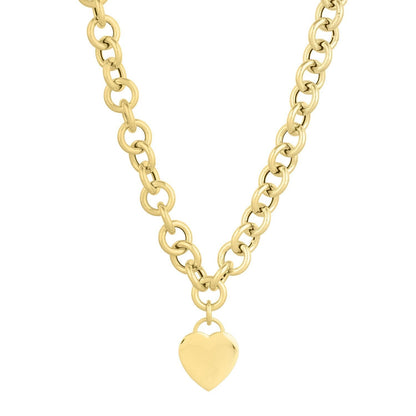 14k Yellow Gold Rolo Link Necklace (11.40 mm) Bids.com