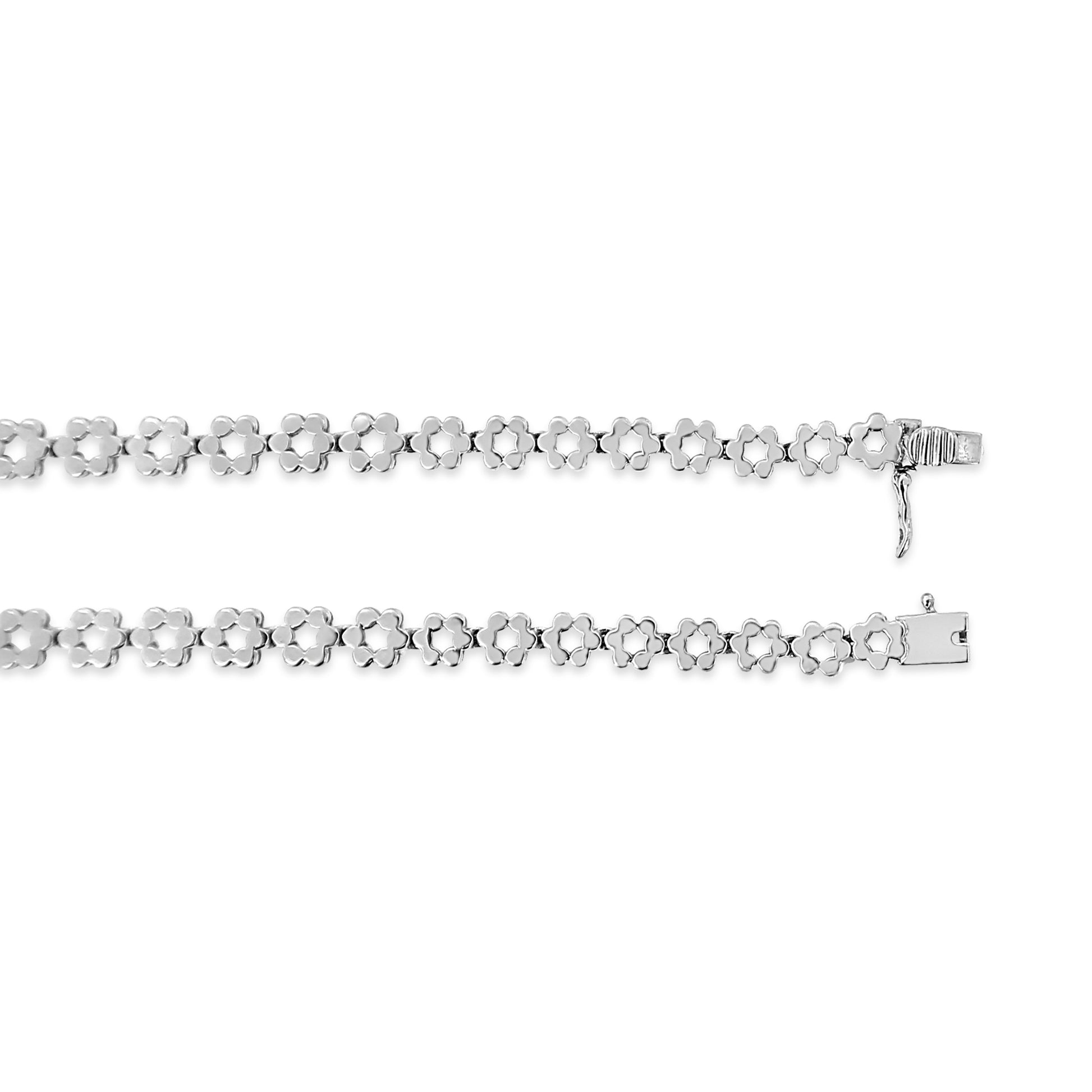 IGI Certified 14K White Gold 8.0 Cttw Pave Set Round-Cut Diamond Cluster Graduating Riviera Statement Necklace (H-I Color, I1 Clarity) Bids.com