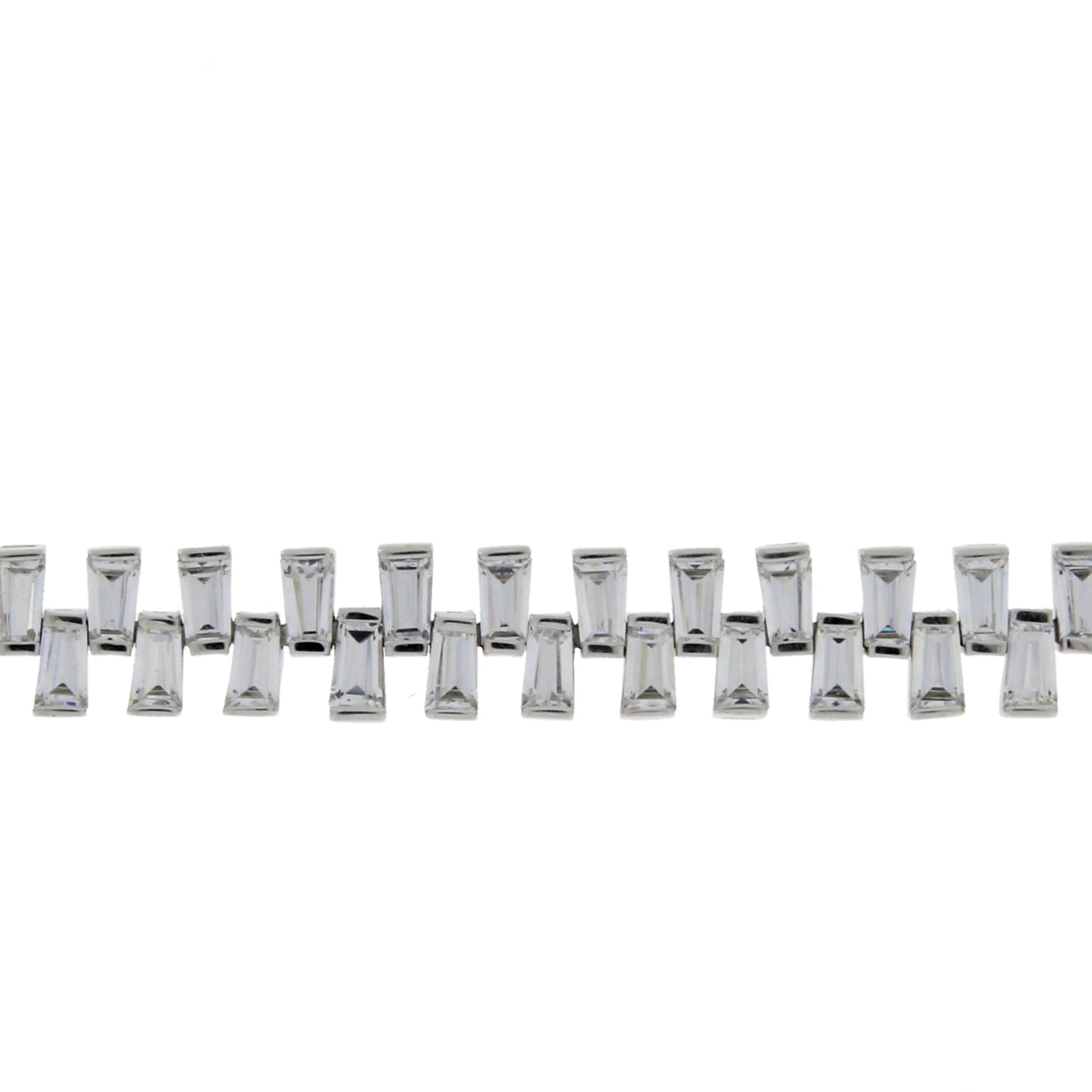 Natural Cubic Zirconium Tennis Bracelet Sterling Silver Bids.com