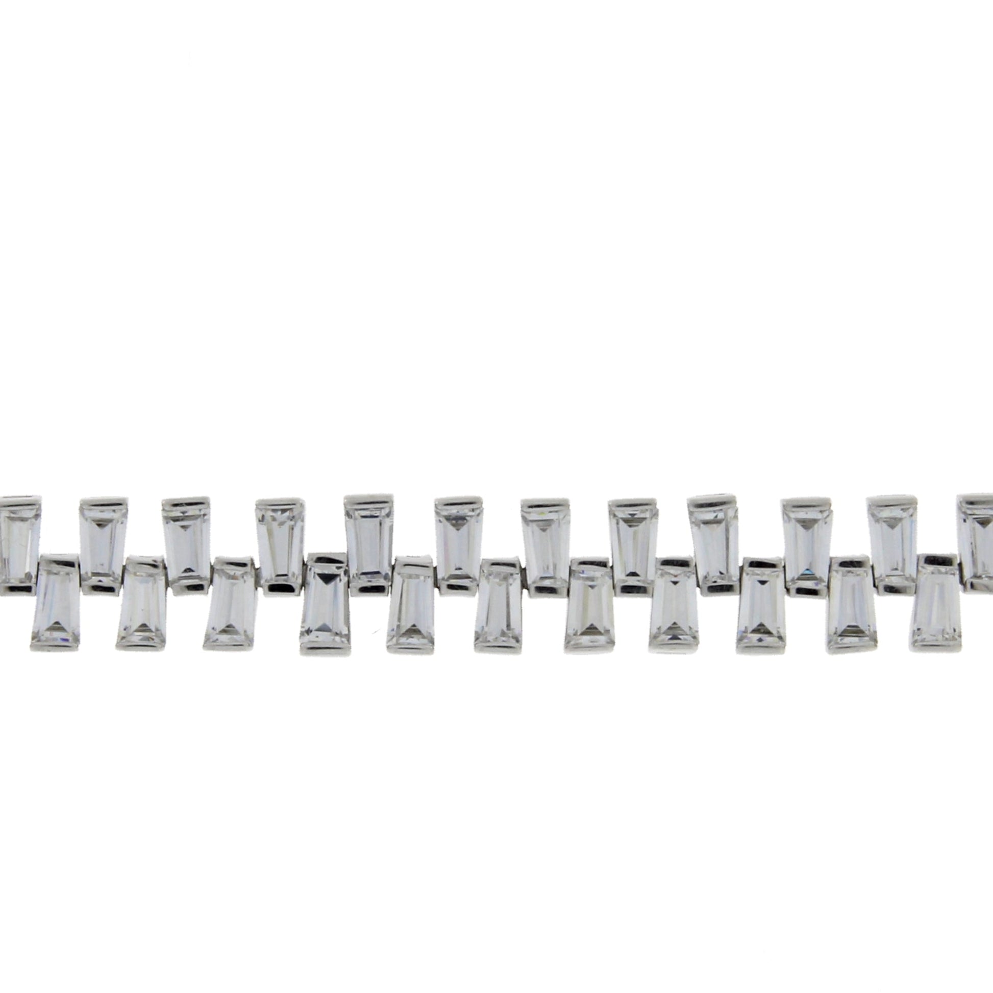 Natural Cubic Zirconium Tennis Bracelet Sterling Silver Bids.com