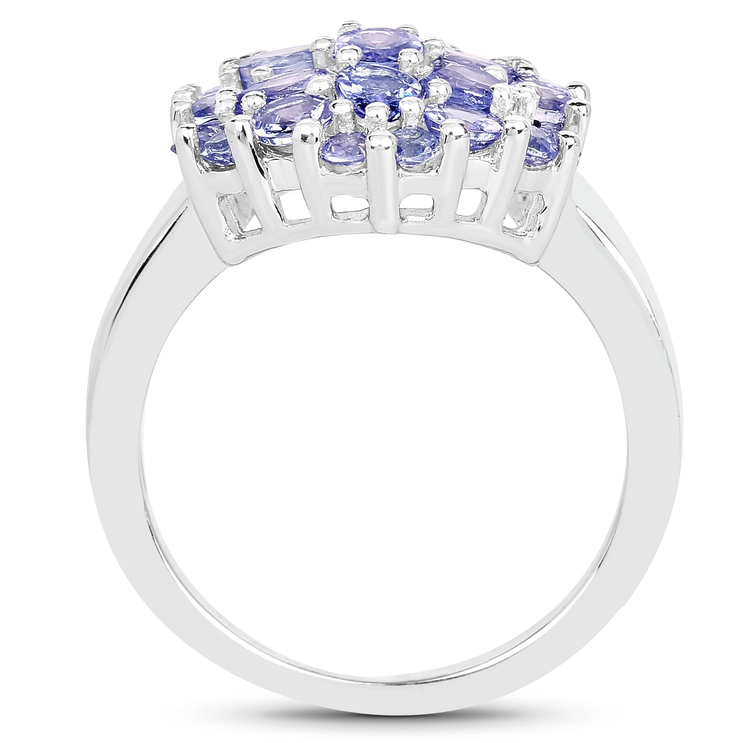 2.03 Carat Genuine Tanzanite .925 Sterling Silver Ring Bids.com