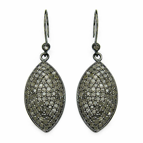 2.82 Carat Genuine Diamond .925 Sterling Silver Earrings Bids.com