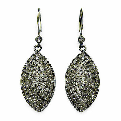 2.82 Carat Genuine Diamond .925 Sterling Silver Earrings Bids.com