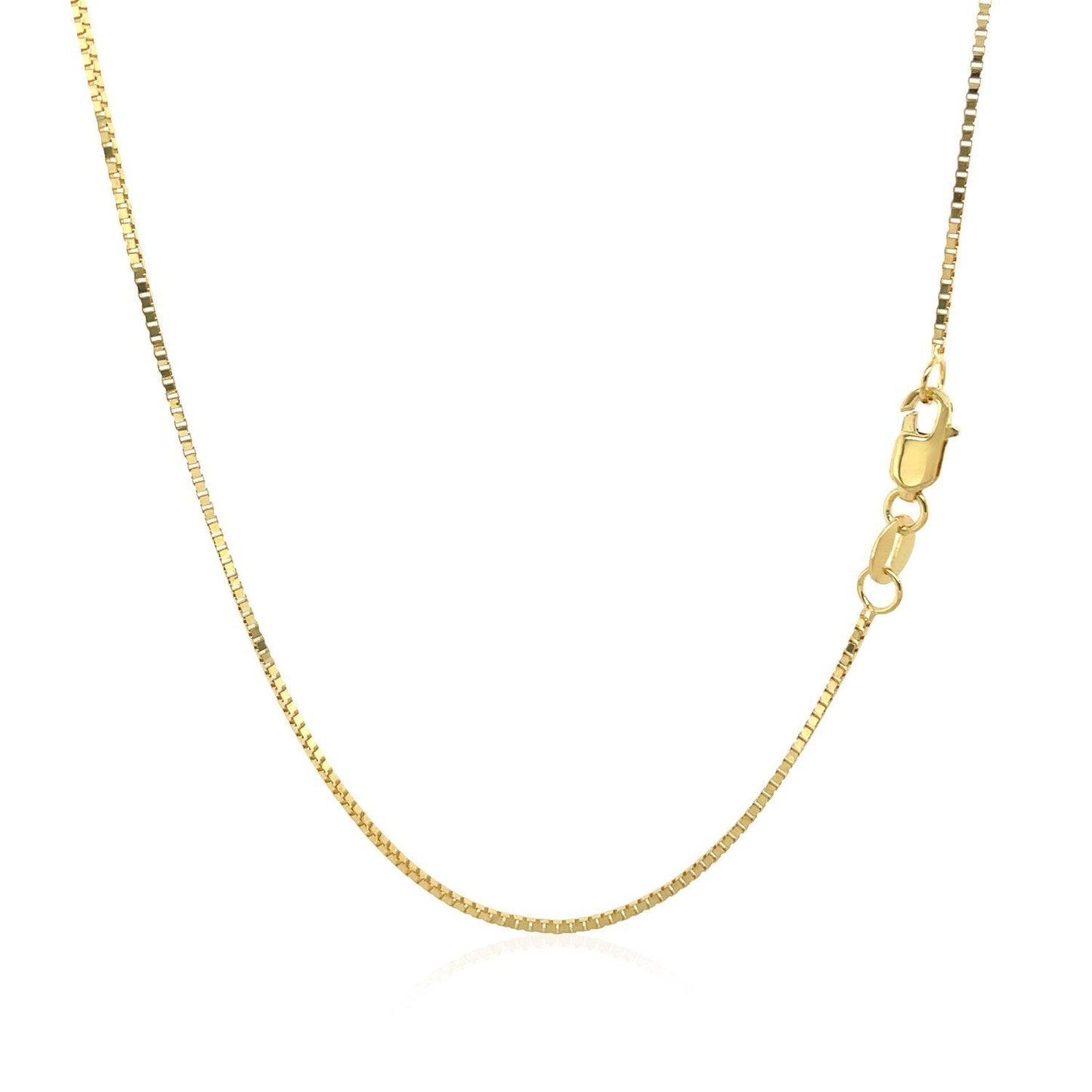 14k Yellow Gold Classic Box Chain 0.8mm Bids.com