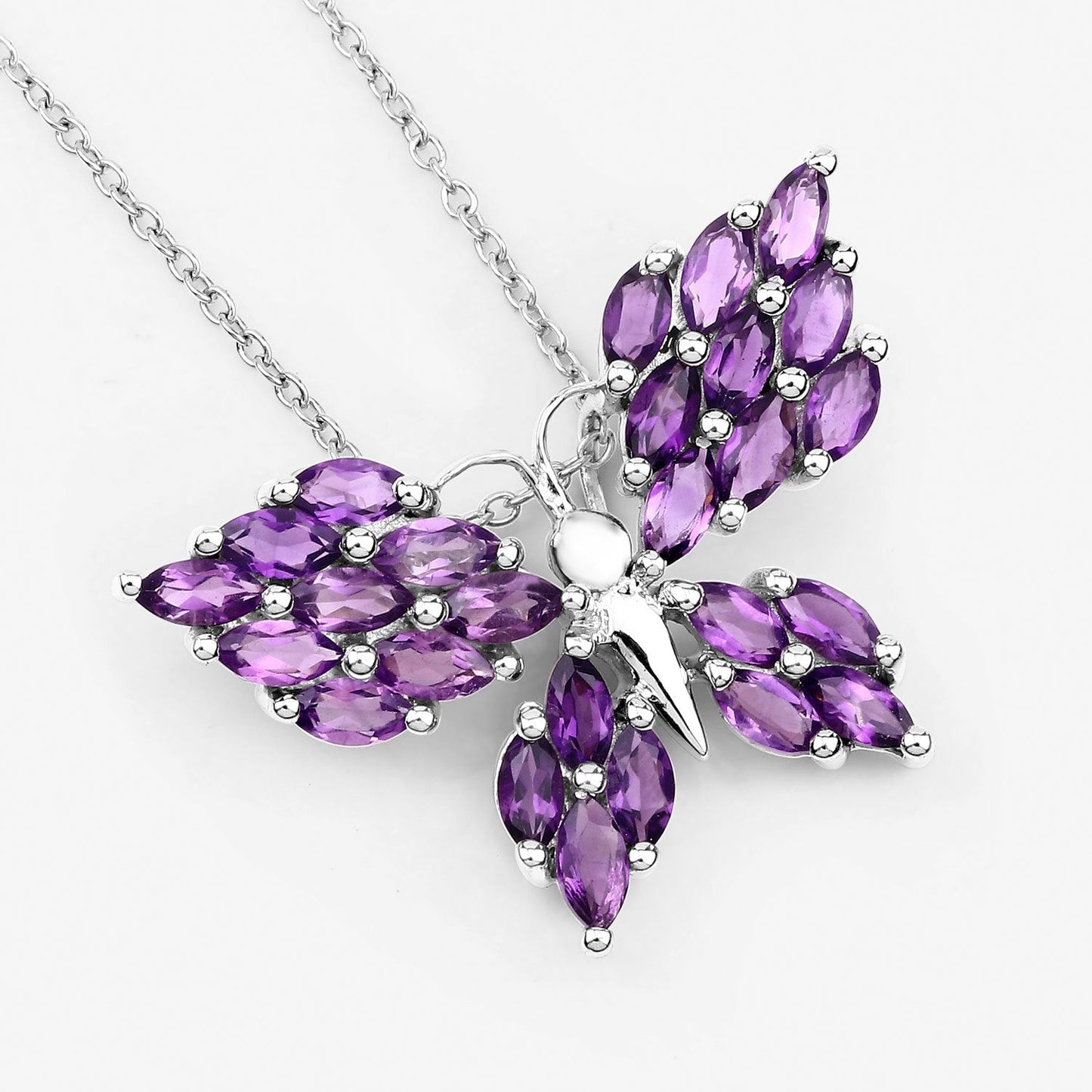 3.90 Carat Genuine Amethyst .925 Sterling Silver Pendant Bids.com