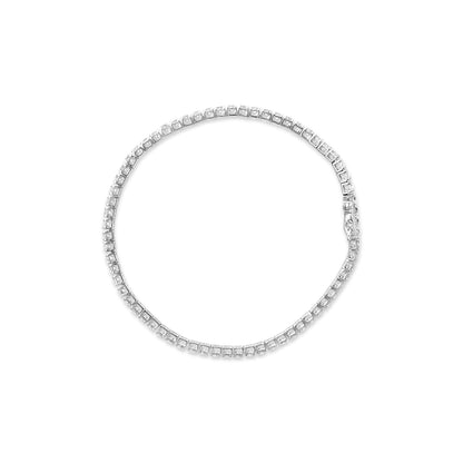 14K White Gold 4.0 Cttw Classic Lab-Grown Diamond Tennis Bracelet (F-G Color, VS2-SI1 Clarity) - 7" Inches Bids.com