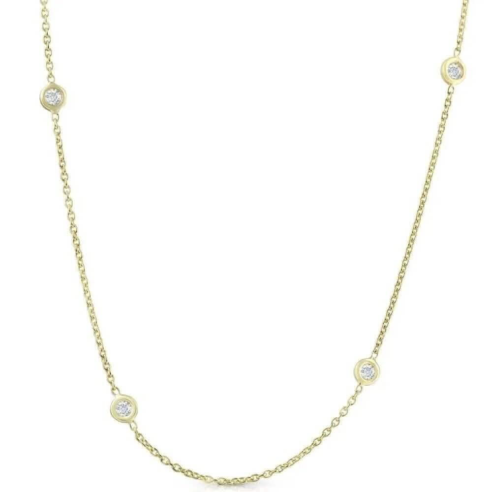 1ct Diamonds By The Yard 18" 14K Yellow Gold Womens Necklace DailySale