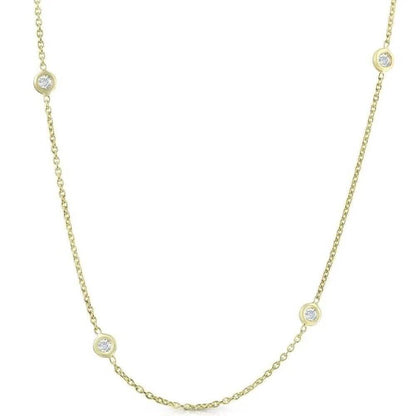 1ct Diamonds By The Yard 18" 14K Yellow Gold Womens Necklace DailySale
