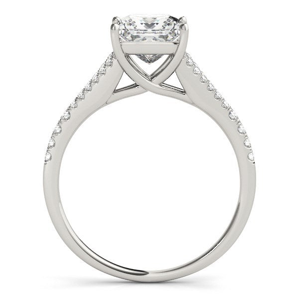 14k White Gold Princess Cut Split Shank Diamond Engagement Ring (1 1/8 cttw) Bids.com