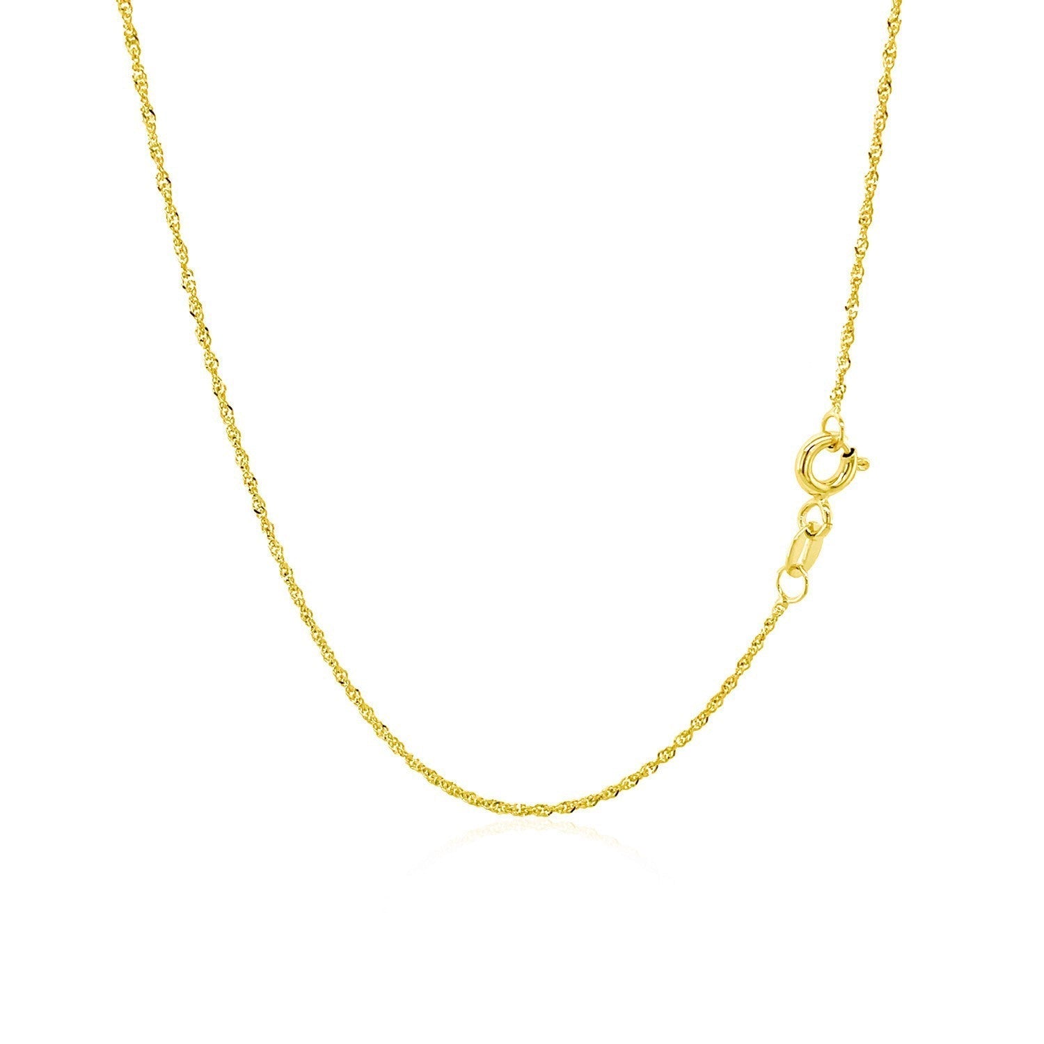 10k Yellow Gold Singapore Chain 1.0mm Bids.com
