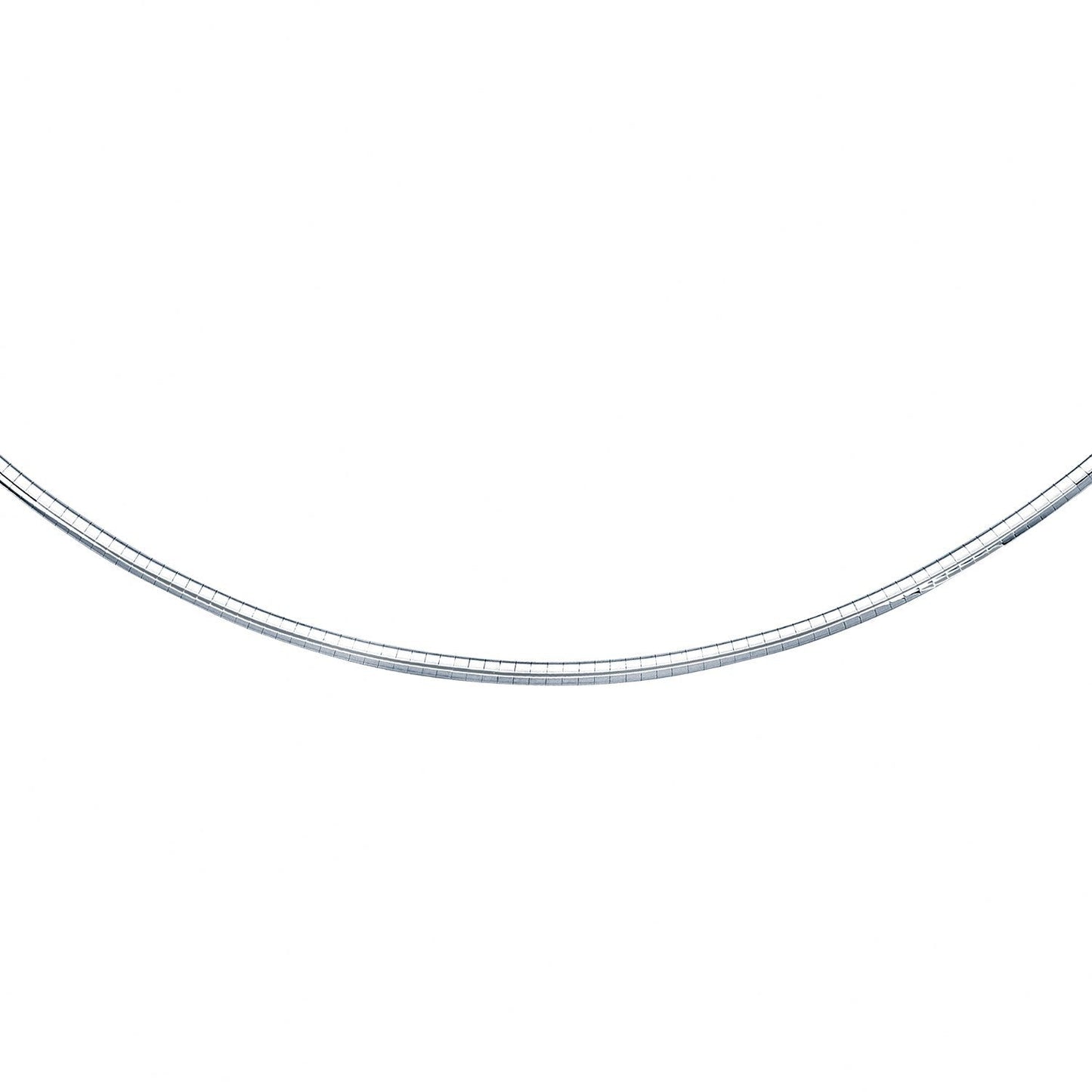 14k White Gold Chain in a Classic Omega (3 mm) Bids.com
